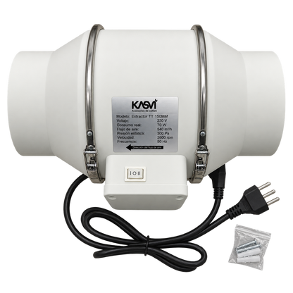 Extractor Tt 150MM 540 M3/H con Cable - Kasvi