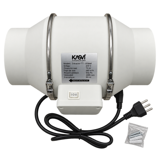 Extractor Tt 150MM 540 M3/H con Cable - Kasvi