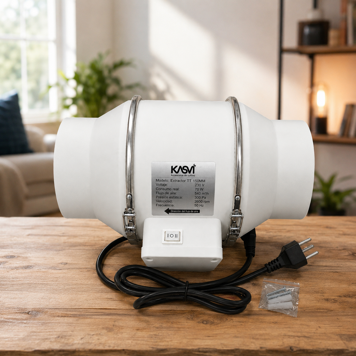Extractor Tt 150MM 540 M3/H con Cable - Kasvi - vista 8