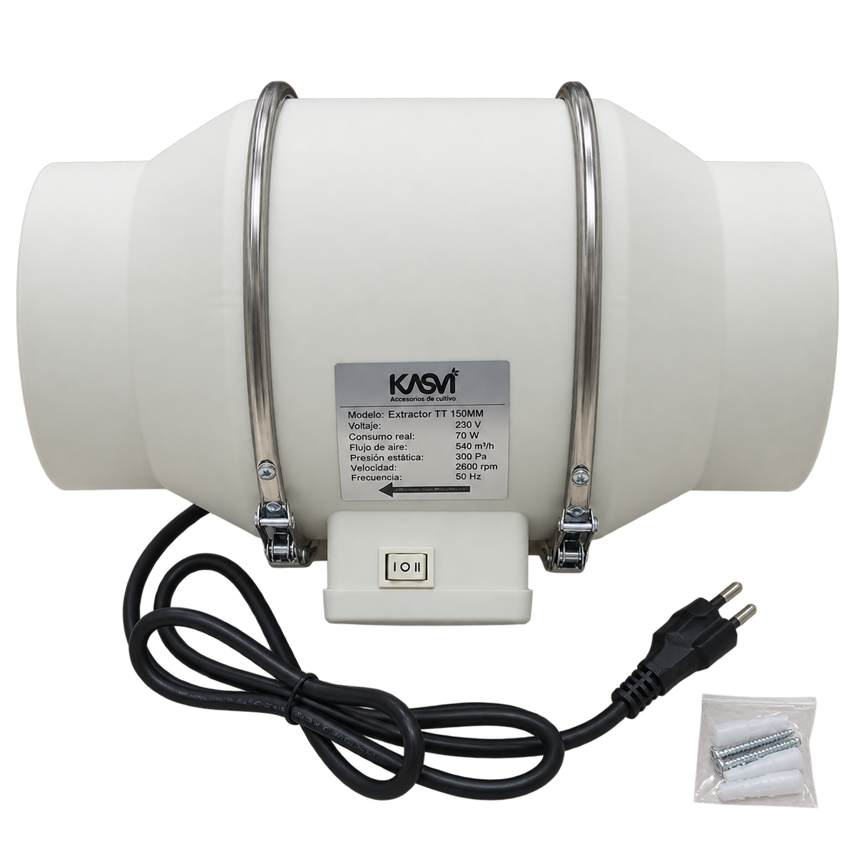 Extractor Tt 150MM 540 M3/H con Cable - Kasvi - vista 2
