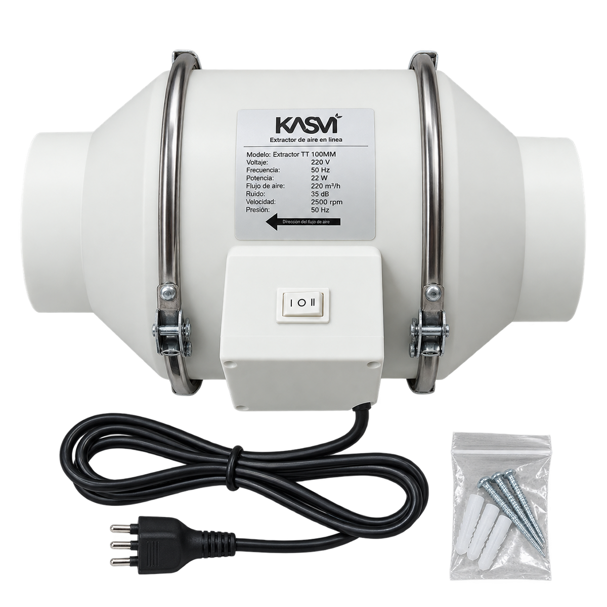 Extractor Tt 150MM 540 M3/H con Cable - Kasvi - vista 7