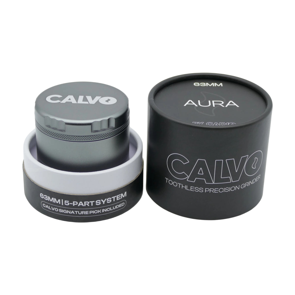 Moledor Aura Non Teeth 63MM Silver - Calvo