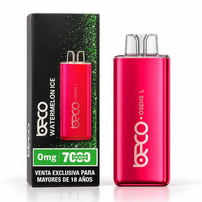 Vaporizador Osens L Watermelon Ice 7000 Puffs 0% Nicotina - Beco