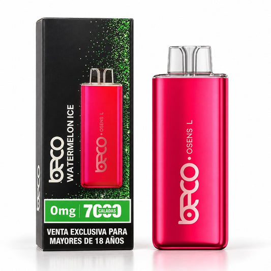 Vaporizador Osens L Watermelon Ice 7000 Puffs 0% Nicotina - Beco