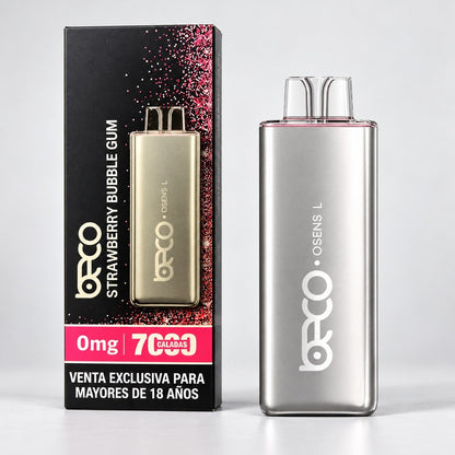Vaporizador Osens L Strawberry Bubblegum 7000 Puffs 0% Nicotina - Beco