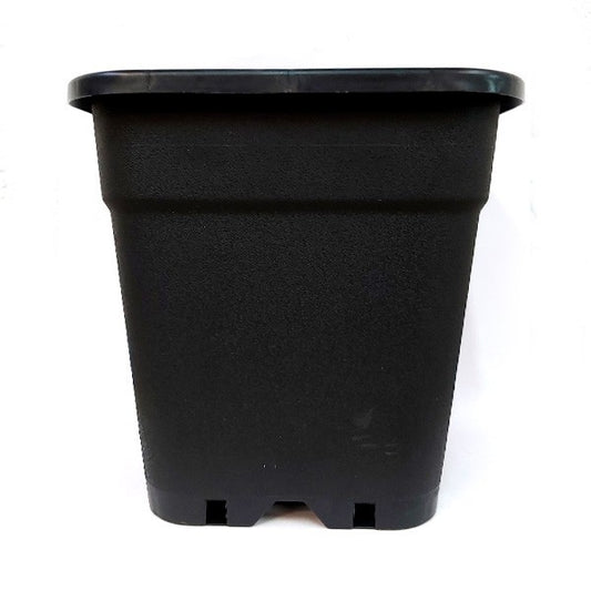MACETA CUADRADA NEGRA 18LT