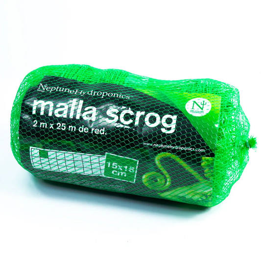 Neptune Hidroponics - Malla Scrog Verde 15X15CM UV 2X25M