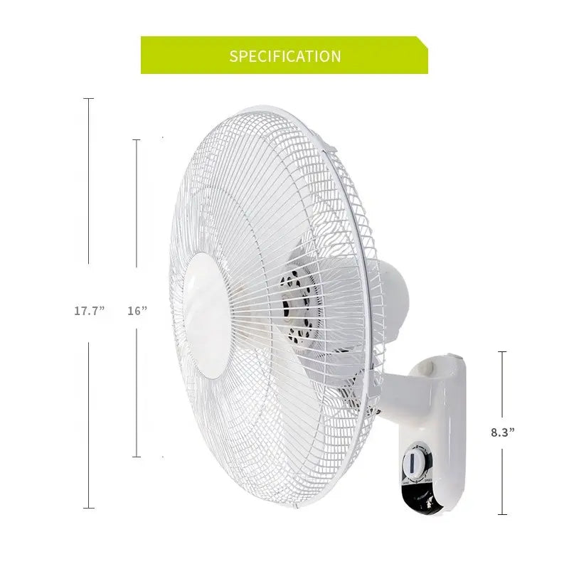 VENTILADOR PARED 16" 3 VELOCIDADES