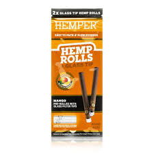 Hemper Hemp Rolls + Glass Tips Mini Size - MANGO