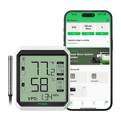 Termohigrómetro Bluetooth Aerolab Vivosun