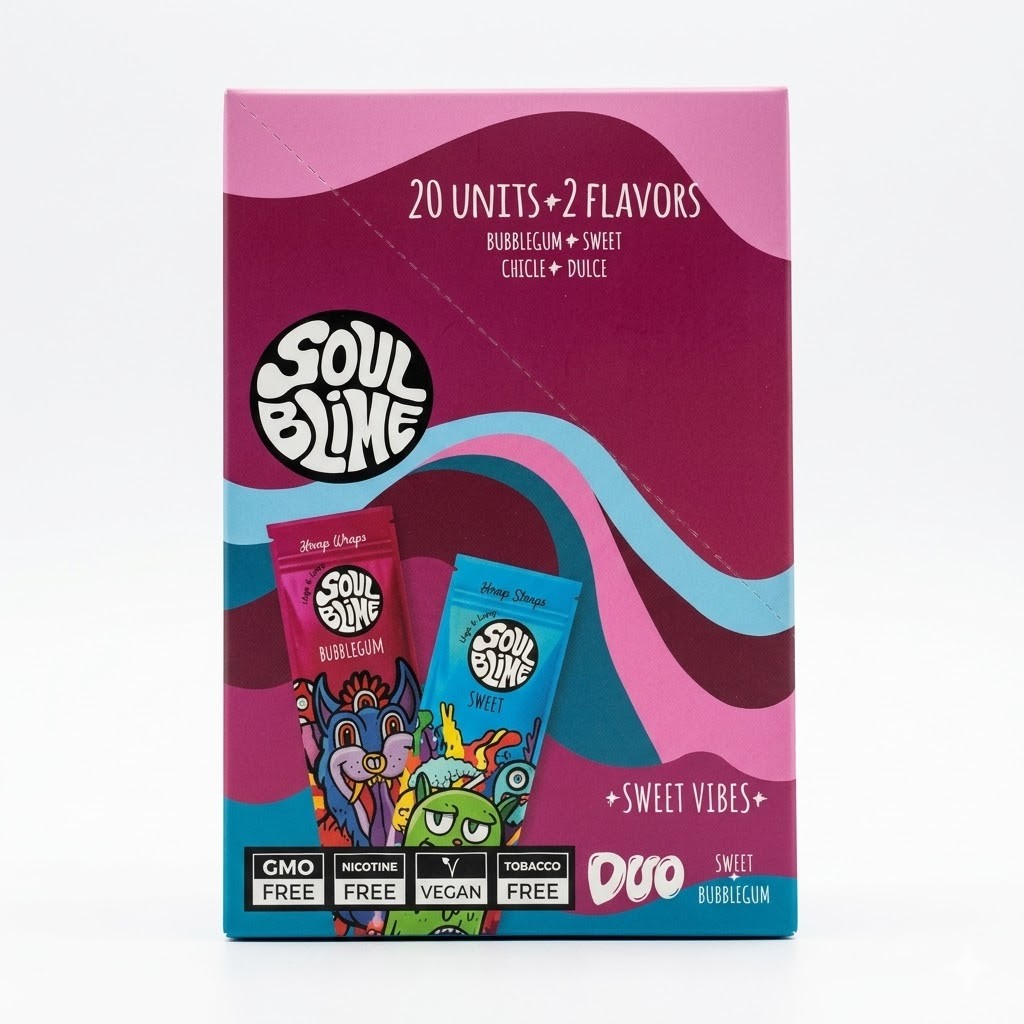 Blunt Hemp Wraps Bubblegum - Soulblime — el envase de la línea Sweet Vibes