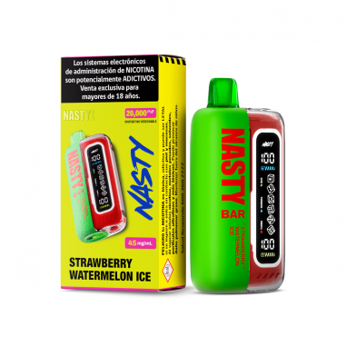 VAPORIZADOR BAR 20000 STRAWBERRY WATERMELON ICE (FRUTILLA SANDIA) - NASTY