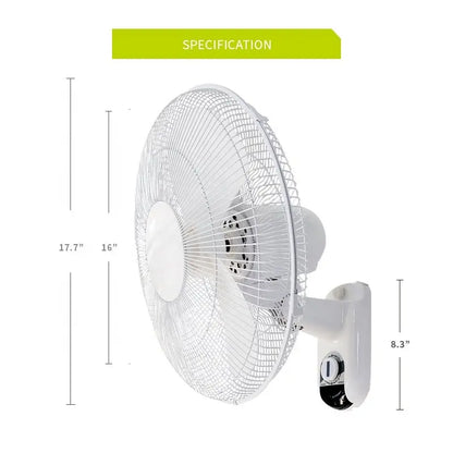 Pack 2 x Ventilador Pared 16" 3 Velocidades - vista 4