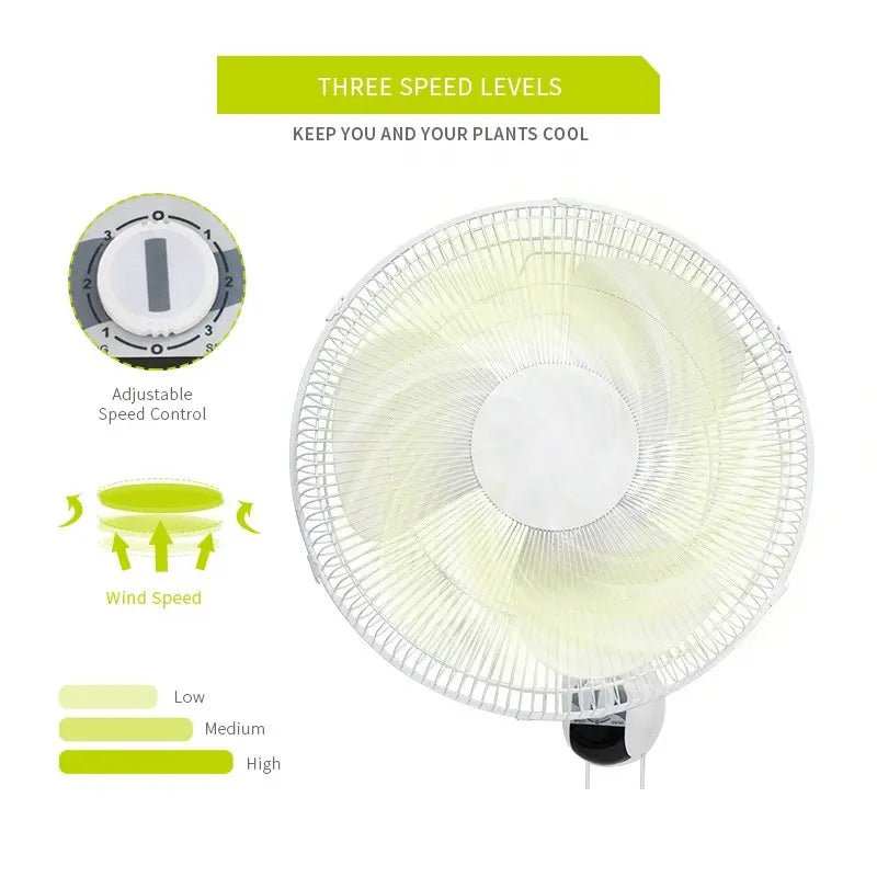 Pack 2 x Ventilador Pared 16" 3 Velocidades - vista 2